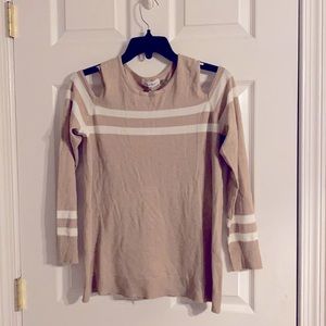 Calvin Klein Striped Sweater - cut out sleeves. NEVER WORN